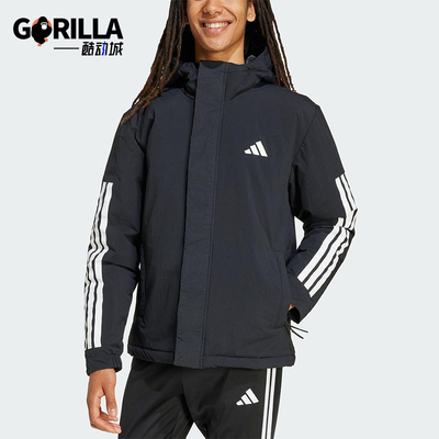 Adidas/阿迪达斯正品2025秋季款男士休闲户外保暖运动棉服JY8303