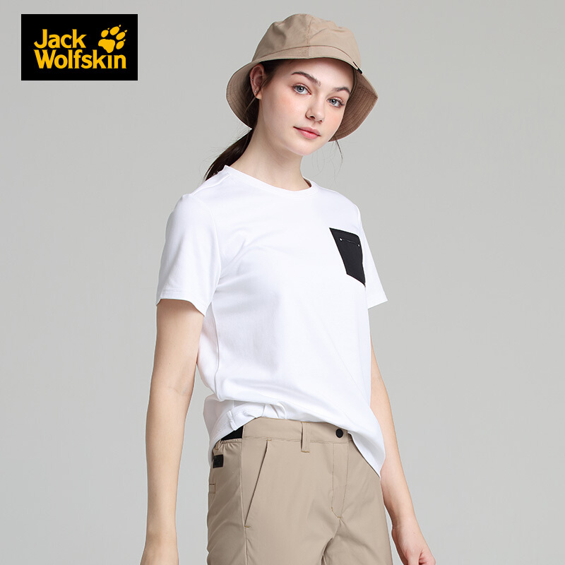 Jack wolfskin/狼爪2021年夏季新款女子户外休闲运动短袖 5820221