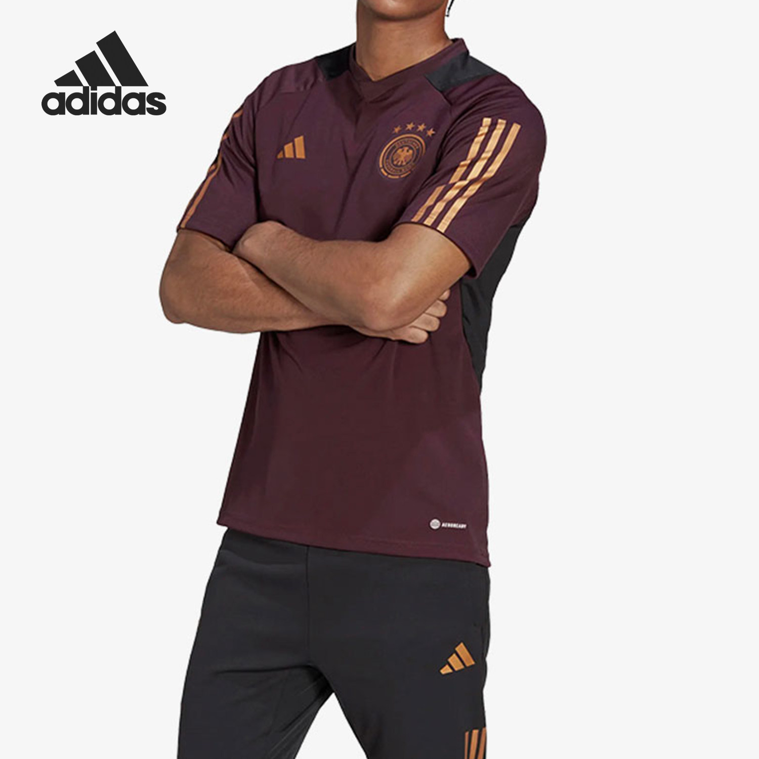 Adidas/阿迪达斯正品运动男士复古训练短袖休闲球衣HF3990