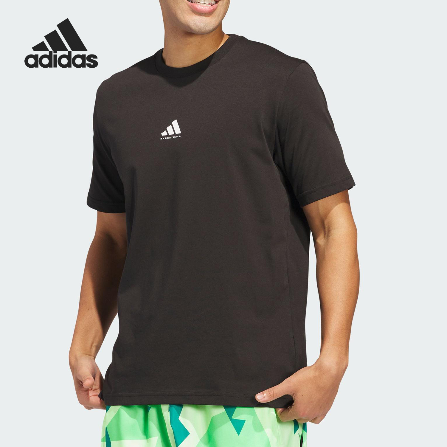 Adidas/阿迪达斯正品夏季男士宽松透气简约运动短袖JN4711