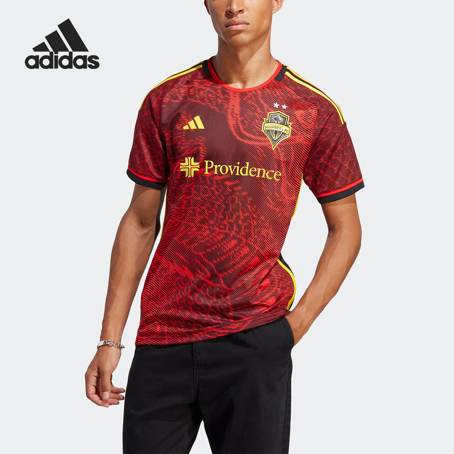 Adidas/阿迪达斯正品西雅图海湾人球员版男子足球短袖HI1837