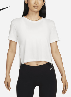 Nike/耐克官方正品新款女子运动透气训练短款休闲短袖DM7026-133
