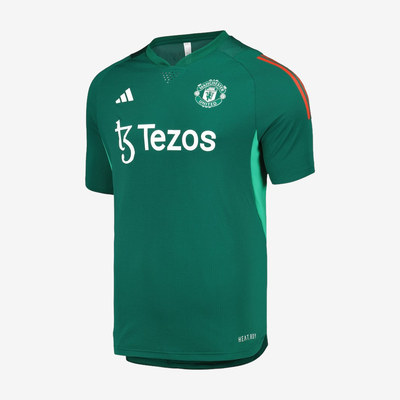Adidas阿迪达斯正品Manchester United男修身V领训练足球IQ1530