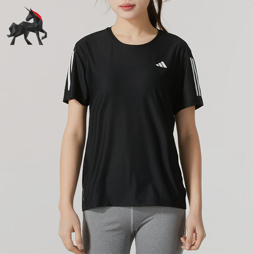 Adidas/阿迪达斯正品2025春新款女士圆领经典透气运动T恤JY8581