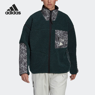 Adidas/阿迪达斯正品TERREX女子户外仿羊羔绒运动外套HN6948