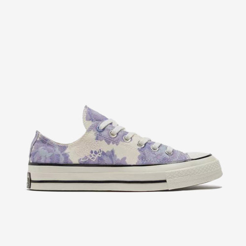 Converse匡威 1970S白紫花卉女板鞋潮流休闲低帮帆布鞋 570581C