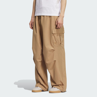 宽松透气阔腿工装 Adidas 阿迪达斯正品 三叶草男女同款 KD0950 长裤