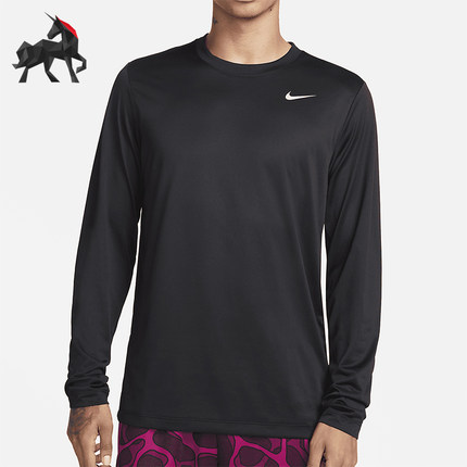 Nike/耐克正品2025男士耐穿圆领套头训练透气长袖上衣DX0993-010