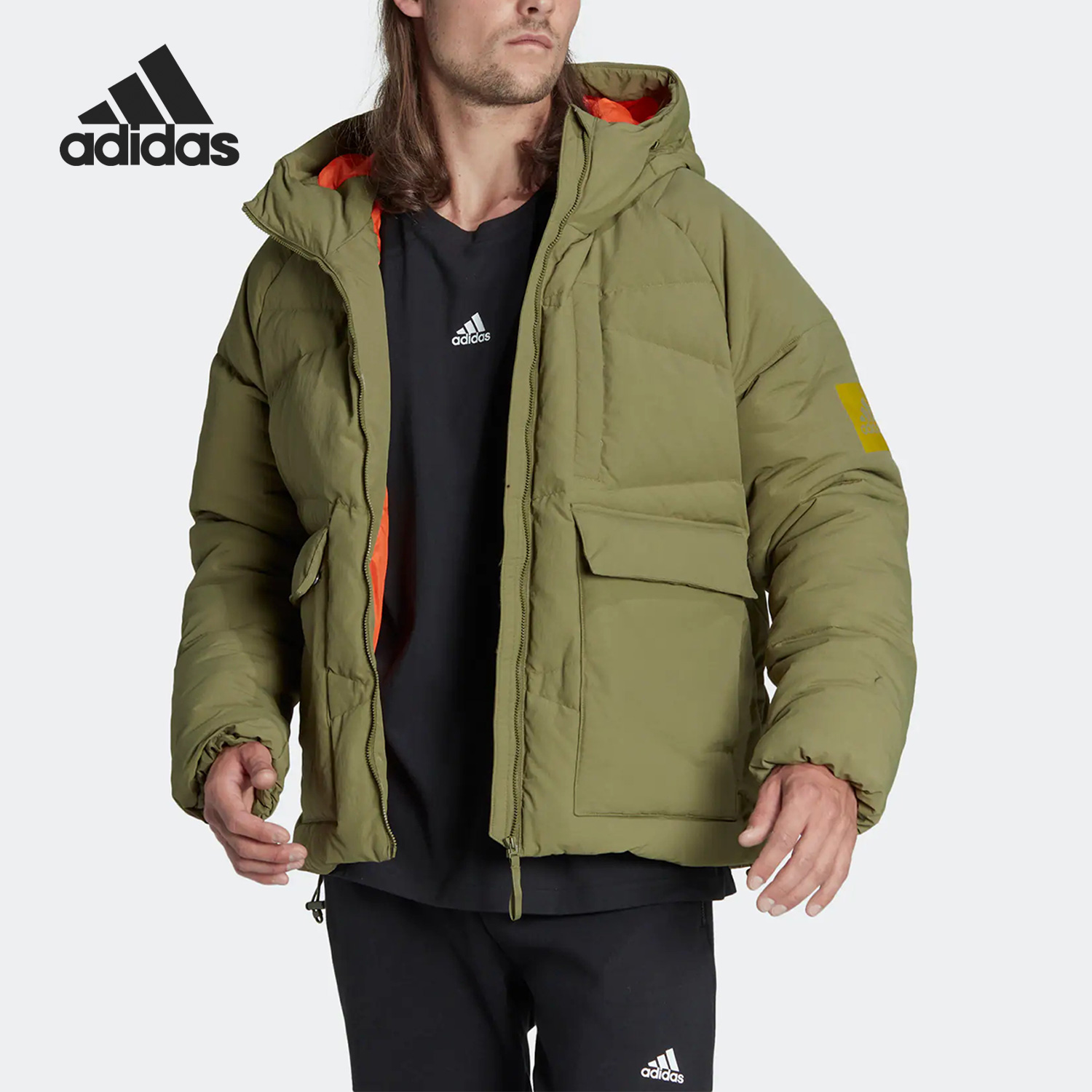 Adidas/阿迪达斯正品男子户外休闲保暖运动面包羽绒服 HN9931