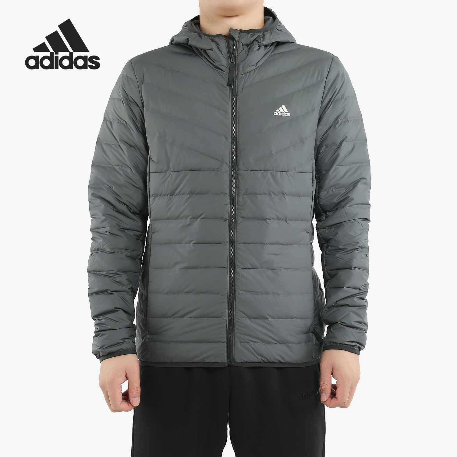 Adidas/阿迪达斯官方正品男子冬季短款保暖羽绒服 DZ1420 DZ1418