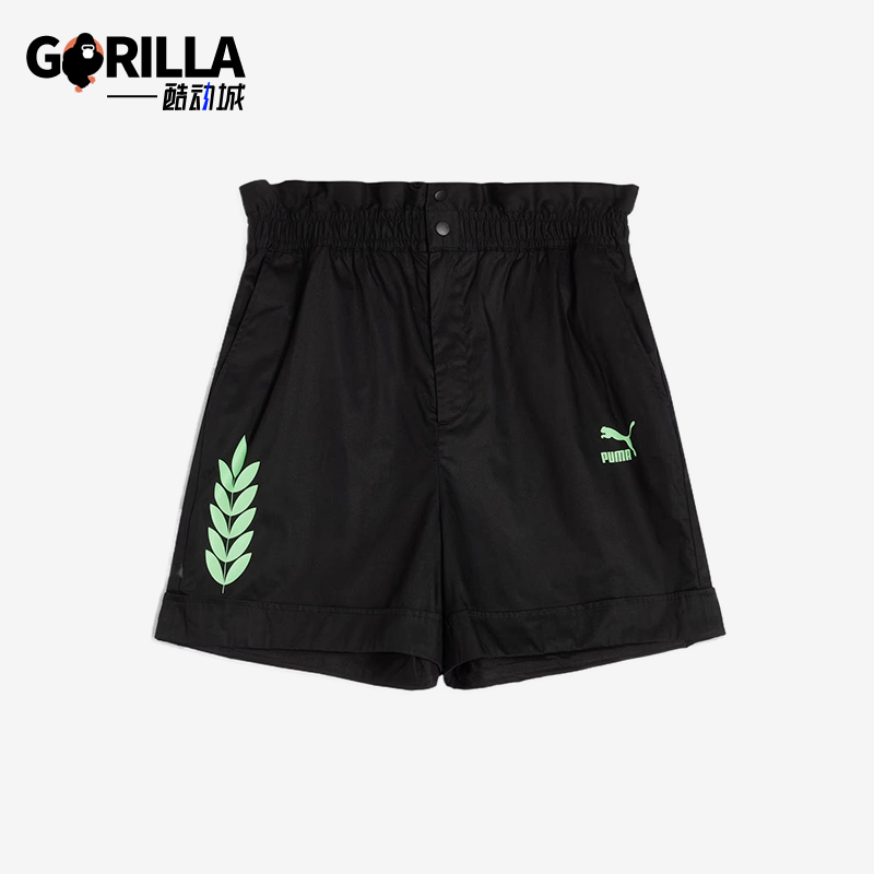 Puma/彪马正品夏季款女士休闲轻盈透气印花运动耐穿短裤626621-01