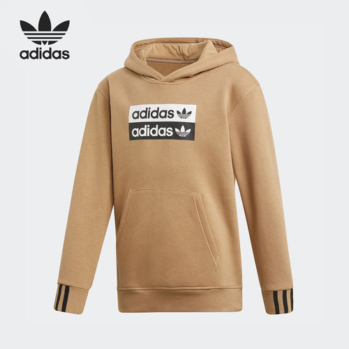 Adidas/阿迪达斯正品三叶草大童连帽运动复古休闲卫衣ED7889