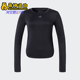 针织圆领运动长袖 26夏女士经典 T恤KA2399 阿迪达斯正品 Adidas