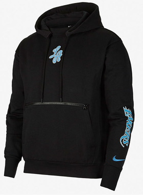 Nike/耐克正品洛杉矶湖人队男子篮球运动卫衣套头连帽卫衣CN1813