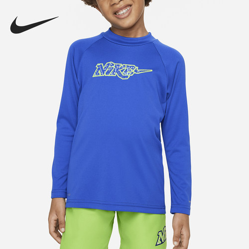 Nike/耐克正品Swim 小童防晒简约时尚运动长袖上衣FZ6612-481