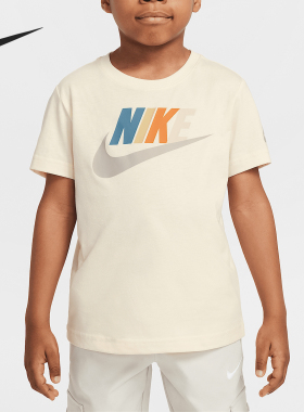 Nike/耐克正品2025夏季款小童针织日常透气短袖DX7633-113