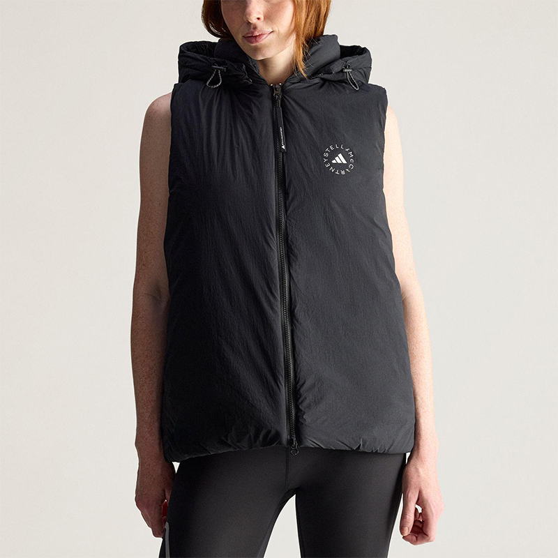 Adidas/阿迪达斯正品SMCPADEDVEST新款女经典黑色马甲棉服JW2038