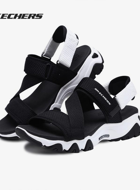 Skechers/斯凯奇正品魔术贴新款女新D'lites熊猫鞋时尚沙滩鞋凉鞋