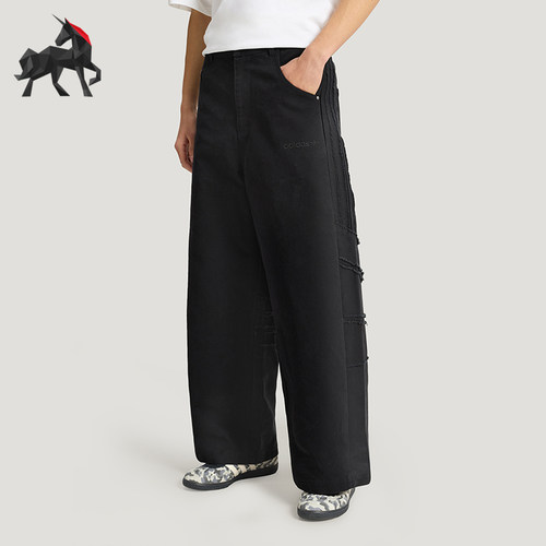 Adidas/阿迪达斯正品三叶草男士梭织宽松时尚休闲运动裤KR2614