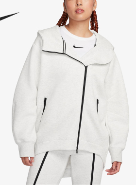 Nike/耐克正品新款女子简约休闲宽松运动连帽外套FB8244-013