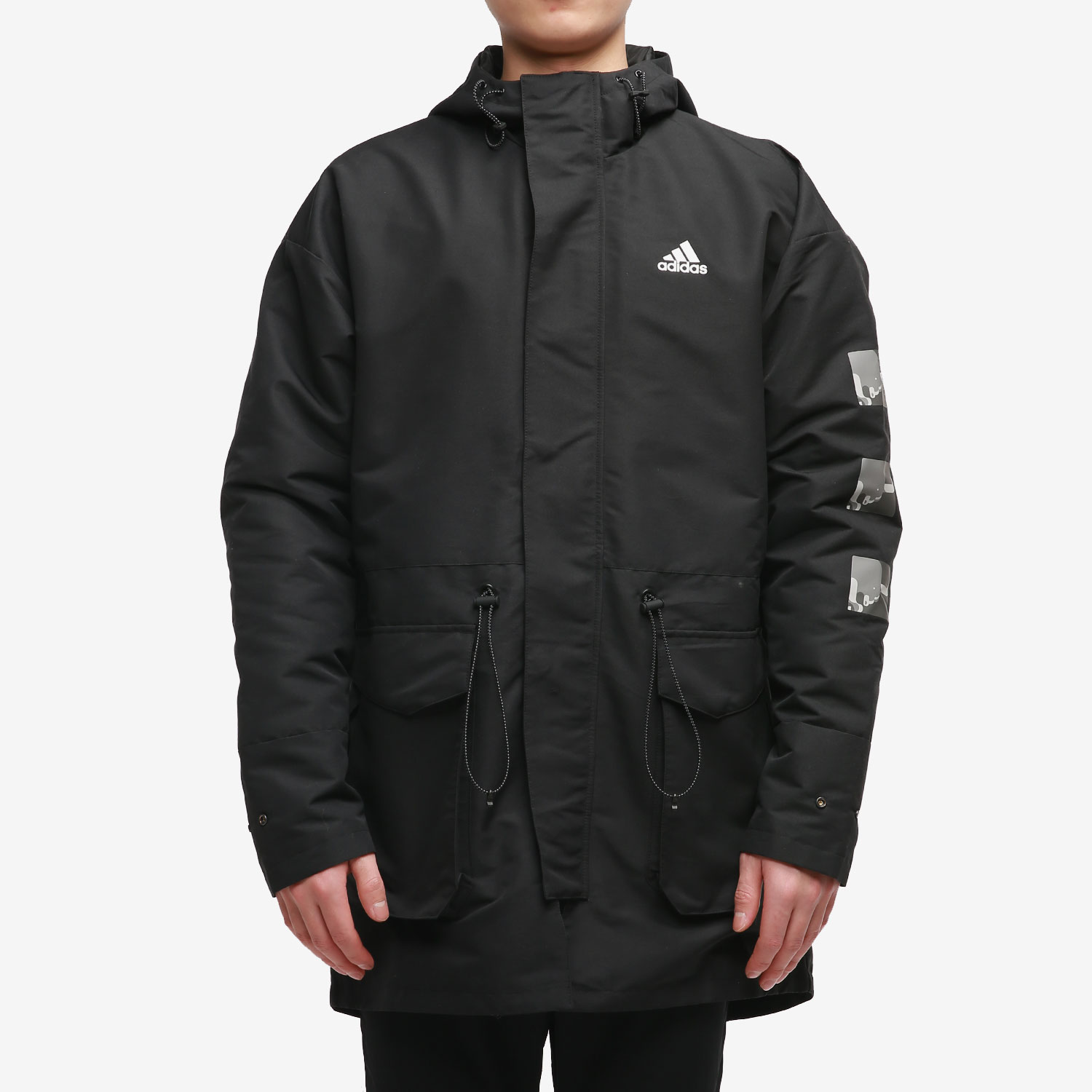 Adidas正品男子中长外套夹克