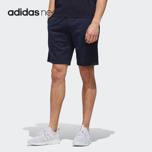 透气宽松针织短裤 Adidas 男子夏季 阿迪达斯官方正品 DW8061 NEO