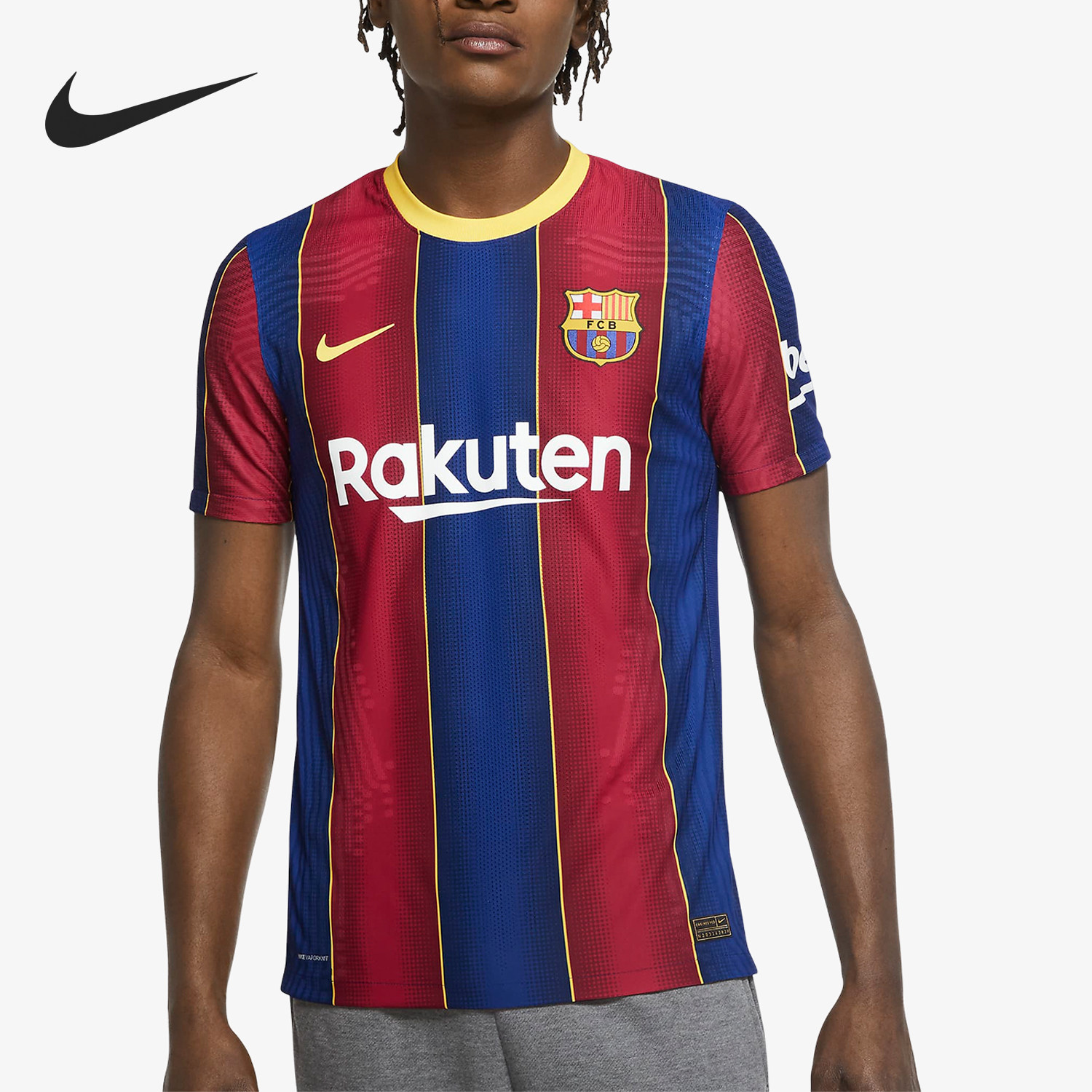 Nike/耐克官方正品新款男子巴塞罗那主场足球运动短袖T恤CD4185