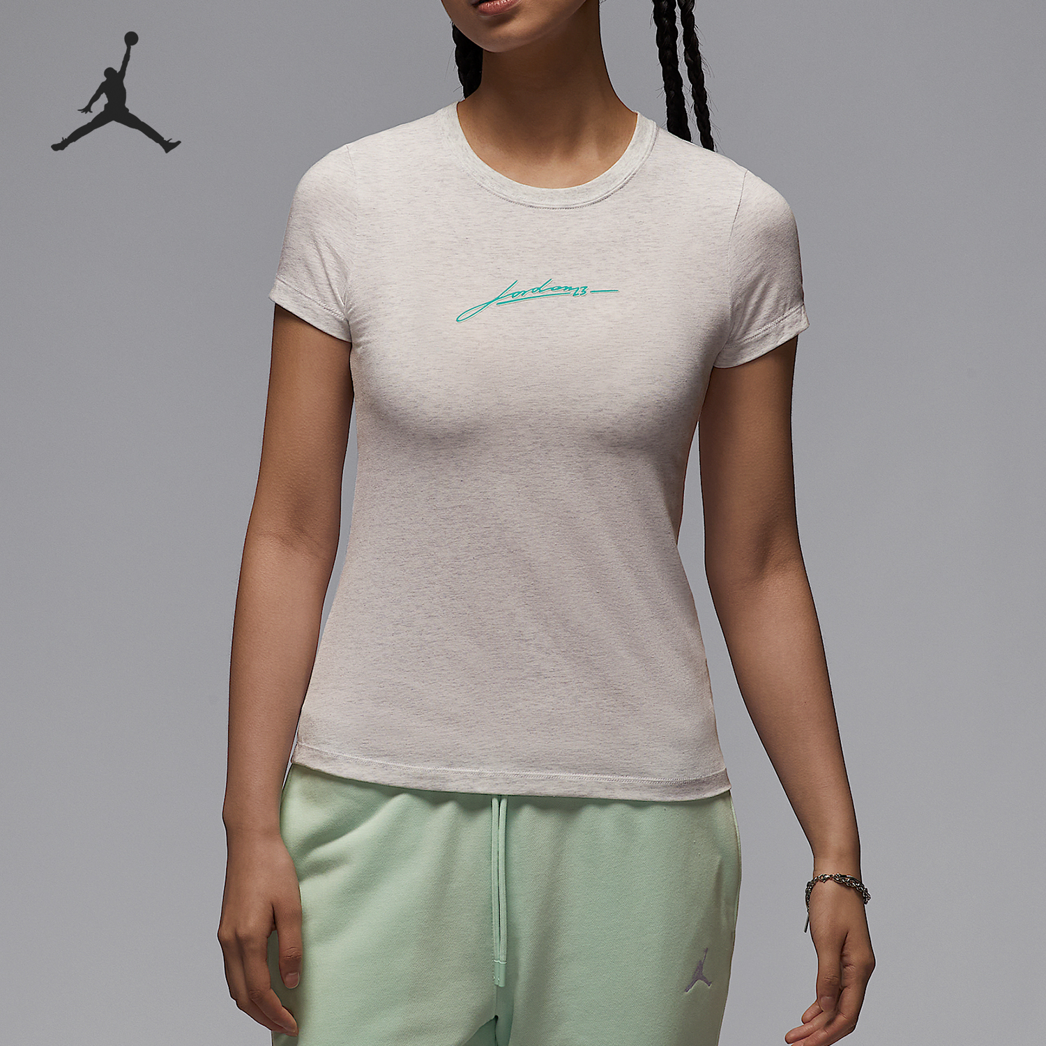 Nike/耐克正品2025夏季款女士透气运动经典针织印花T恤IB7029-051