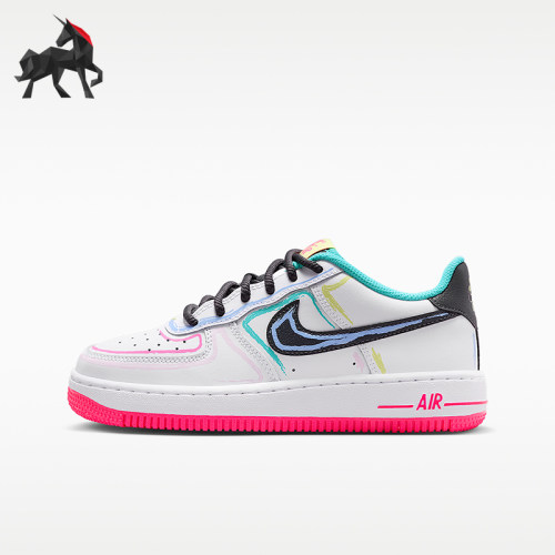 Nike/耐克正品Air Force 1 GS女子大童低帮经典运动鞋IU3252-100