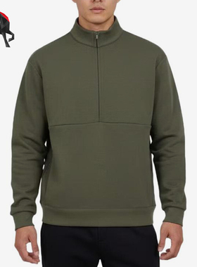 Nike/耐克正品新款男绿色纯色立领套头经典休闲卫衣HQ6954-325