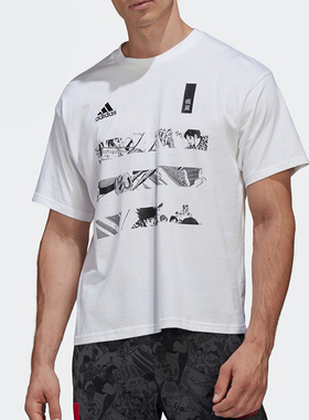 Adidas/阿迪达斯正品夏新品男子足球小将运动短袖T恤GK3440