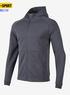 Skechers/斯凯奇正品新款男子防风针织连帽运动外套P423M058-00W5