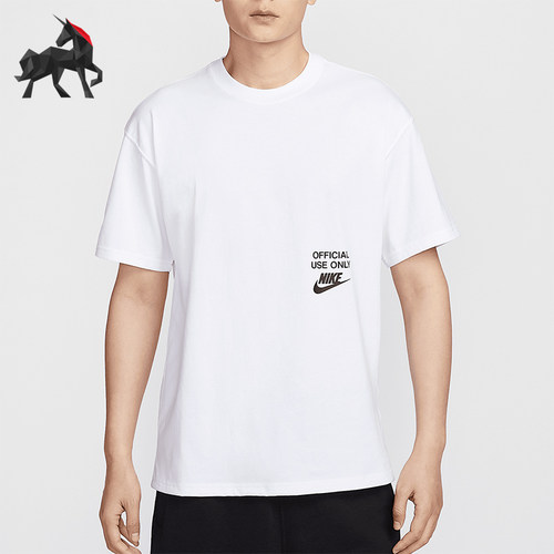 Nike/耐克正品Sportswear男士宽松休闲经典日常印花T恤HJ0775-100