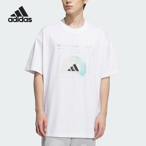 Adidas/阿迪达斯正品2025夏季款男士经典宽松篮球运动短袖KA2296