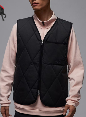 Nike/耐克正品JORDAN男士休闲高尔夫保暖宽松棉马甲HQ8680-010