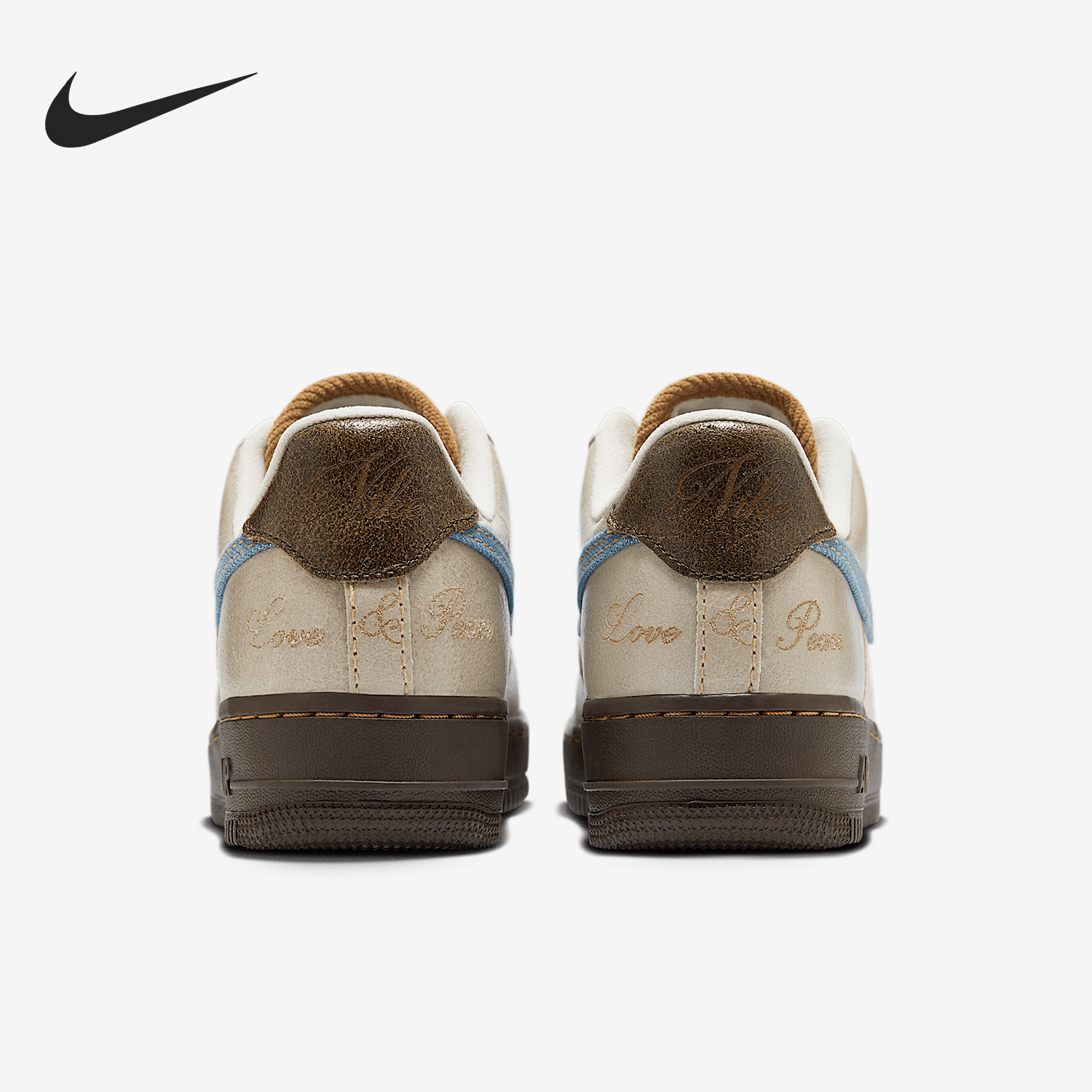 Nike/耐克正品Air Force 1女士厚底经典耐磨板鞋HQ3458-142