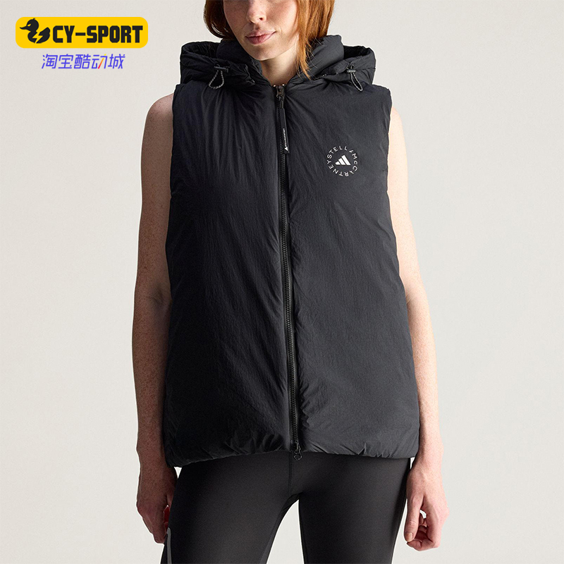 Adidas/阿迪达斯正品SMCPADEDVEST新款女经典黑色马甲棉服JW2038
