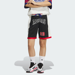 三叶草男女复古篮球风运动短裤 JD6398 阿迪达斯正品 Adidas