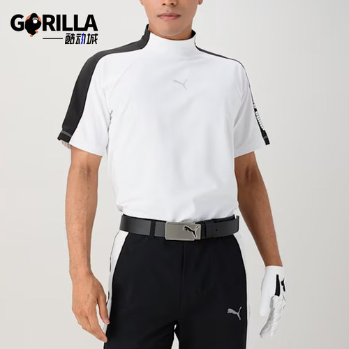 Puma/彪马正品拼色字母设计男白色休闲舒适经典短袖T恤627606-04