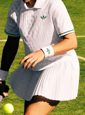 Adidas/阿迪达斯正品三叶草女士运动网球褶饰透气半身裙JM4730