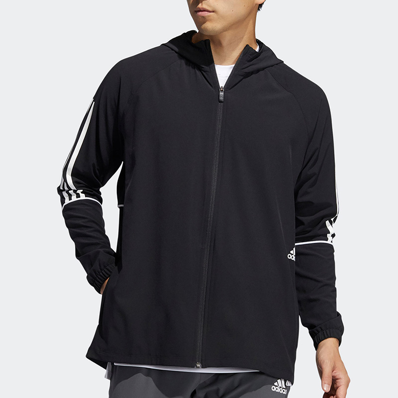 休闲阿迪达斯男子运动外套
