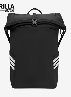 Adidas/阿迪达斯正品新款男女经典黑色大容量休闲双肩背包KR2586