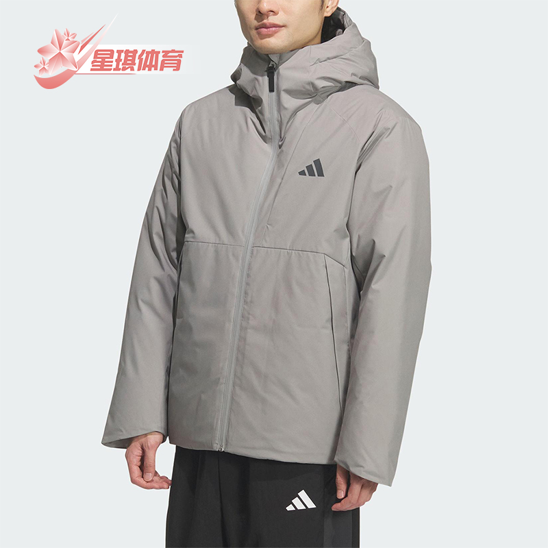 Adidas/阿迪达斯正品TECH DOWN JKT男士运动保暖连帽羽绒服KQ5503