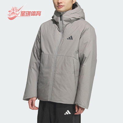 Adidas/阿迪达斯正品TECH DOWN JKT男士运动保暖连帽羽绒服KQ5503