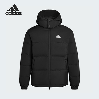 Adidas/阿迪达斯正品冬季男女休闲连帽拉链宽松经典羽绒服KF8761