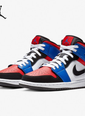 Nike/耐克官方正品Air Jordan 1 Mid AJ1男女高帮板鞋554724-124