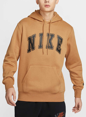 Nike/耐克正品NSW CLUB男士复古印花针织保暖卫衣FZ0872-224