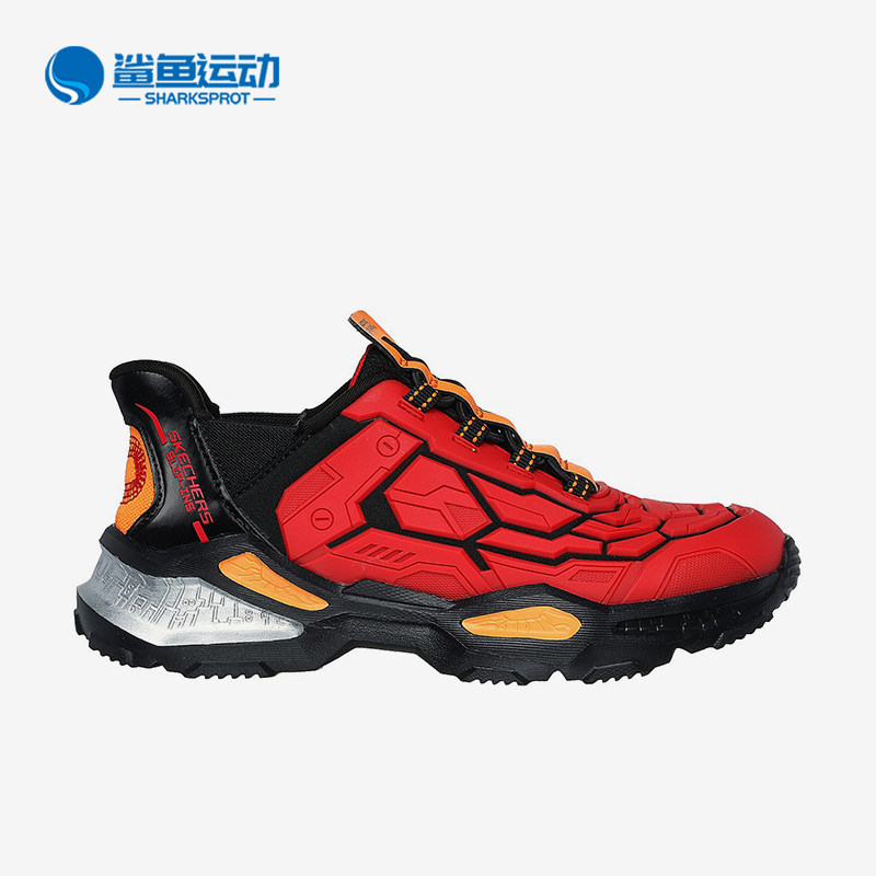 Skechers/斯凯奇正品春季新款男童舒适厚底轻便一脚蹬休闲鞋
