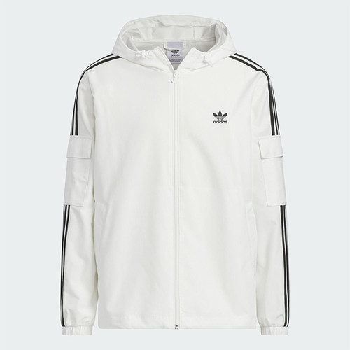 Adidas/阿迪达斯正品三叶草男女同款休闲三条纹梭织外套KB1944