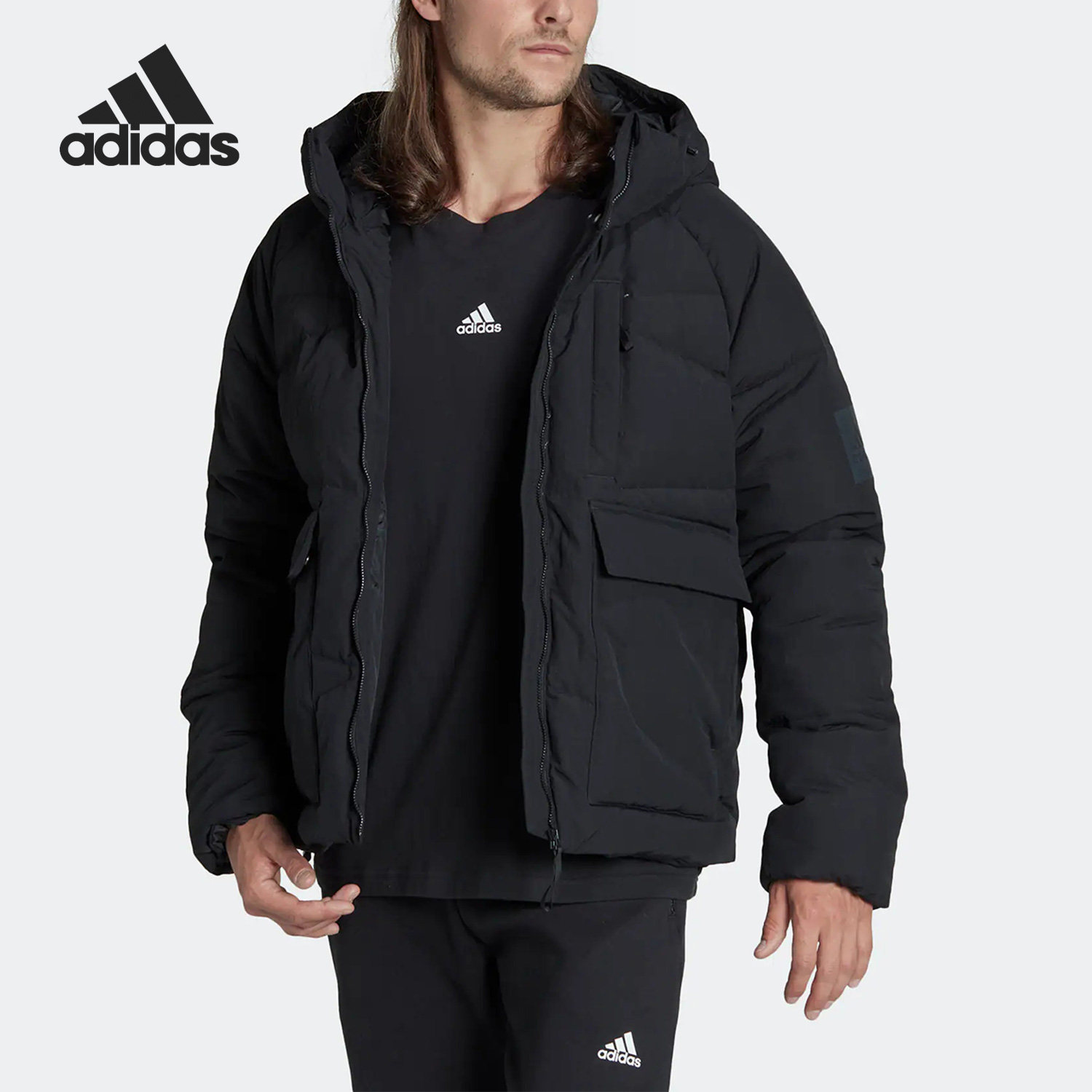 阿迪达斯正品男子羽绒服